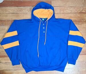 Vintage 80's 90's First Run Men’s LG Hoodie Sweatshirt Athletic Skater Pullover